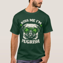 パグの日 パグリッシュだよ、キスして！ サン・パトリック・デー