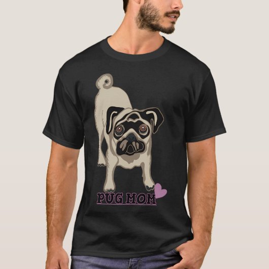 パグの母パロディTシャツ Tシャツ (正面)