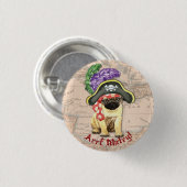 パグの海賊 缶バッジ (正面&裏面)