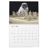 パグの渇望、パグのランジェリーのカレンダーのためのMisha カレンダー (3月 2026)