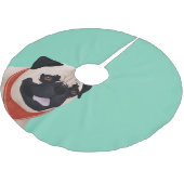 パグの漫画 ブラッシュドポリエステルツリースカート (アングル)