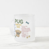 パグの特性の法律4 フロストグラスマグカップ (正面左)