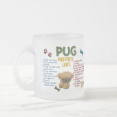 パグの特性の法律4 フロストグラスマグカップ (左)