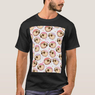 パグの犬アート パグ 子犬 面白い かわいい犬 Tシャツ
