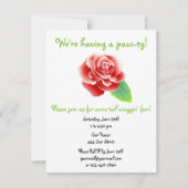 パグの生命かわいい入れ墨のスタイル犬のパーティの招待状 招待状 (裏面)