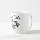 パグの生命! コーヒーマグカップ (正面右)
