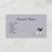 パグの繁殖動物の名刺 名刺 (裏面)