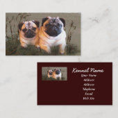 パグの繁殖動物の名刺 名刺 (正面/裏面)