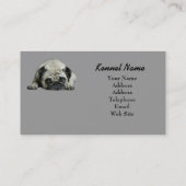 パグの繁殖動物の名刺 名刺 (裏面)