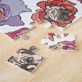 パグの花 ジグソーパズル (側面)