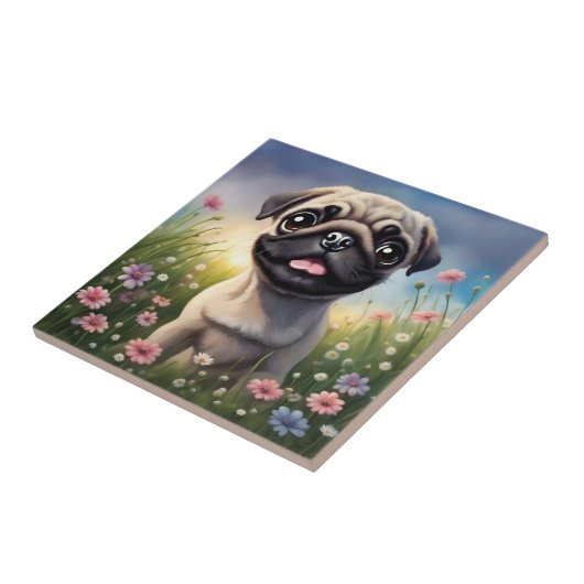 パグの花 タイル (側面)