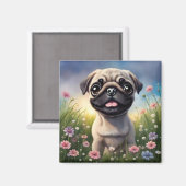 パグの花 マグネット (正面/裏面)