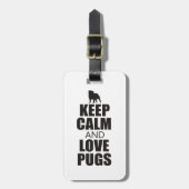 パグの荷物のラベル ラゲッジタグ (正面縦)