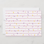 パグの誕生日わんこパーティーの犬の飾り写真 招待状 (裏面)