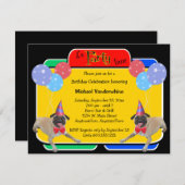 パグの誕生日Barker 招待状 (正面/裏面)