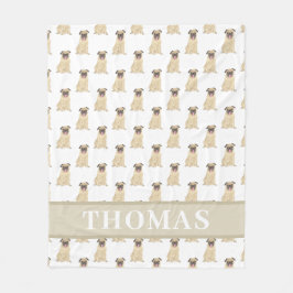 パグの赤ちゃん専用ブランケット フリースブランケット