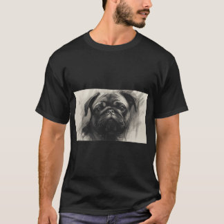 パグの陰影 Tシャツ