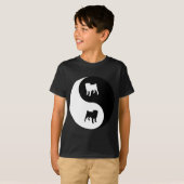 パグの陰陽 Tシャツ (正面フル)