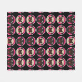 パグの頭部のフリースのブランケット フリースブランケット (正面(横))