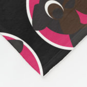 パグの頭部のフリースのブランケット フリースブランケット (角)