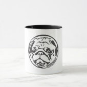 パグの顔のマグ マグカップ (中央)