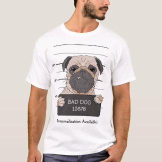 パグの顔写真が面白いマグ Tシャツ