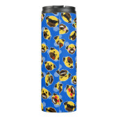 パグの顔文字(Emojis)パターン愛笑いのキス タンブラー (裏面)