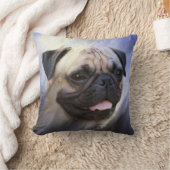パグの顔 クッション (ブランケット)