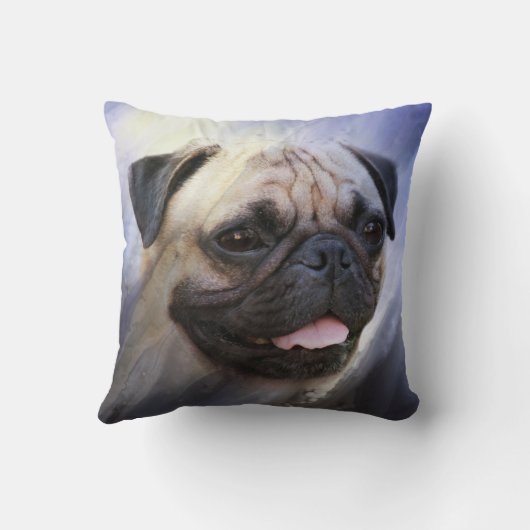 パグの顔 クッション (裏面)