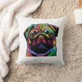 パグの顔 クッション (ブランケット)