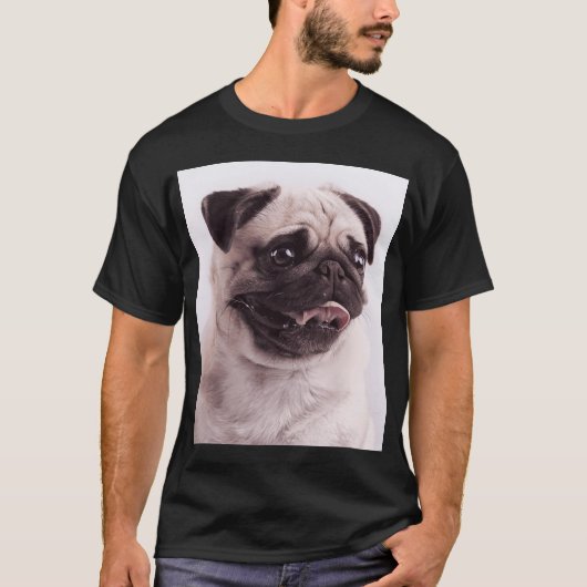 パグの顔 Tシャツ (正面)