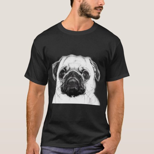 パグの顔 Tシャツ (正面)