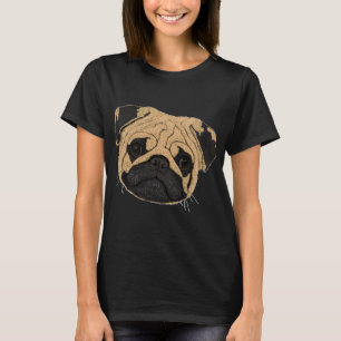 パグの顔 Tシャツ