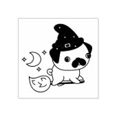 パグの魔女スタンプ ラバースタンプ (インプリント)