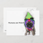 パグの魔女 ポストカード (正面/裏面)