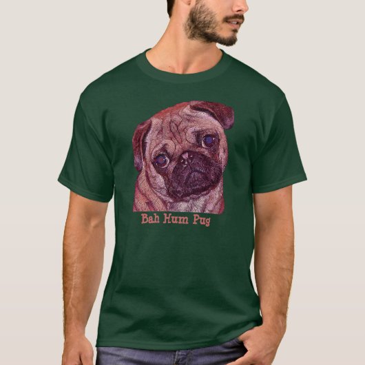 パグの"Bahのハム雑音のパグ"の人のTシャツ Tシャツ (正面)