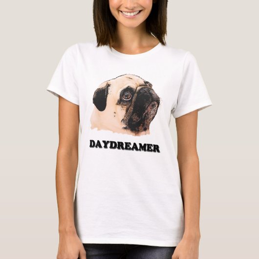 パグのDaydreamer Tシャツ (正面)