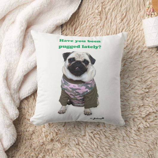 パグのJoleneの枕 クッション (ブランケット)