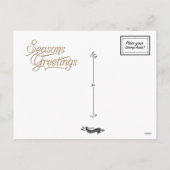 パグのLolaのクリスマスカード シーズンポストカード (裏面)