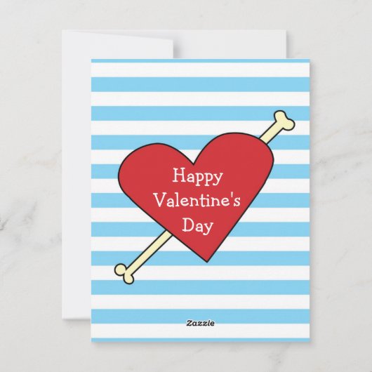 パグのnはバレンタインカードに接吻します シーズンカード (裏面)