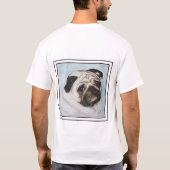 パグのTシャツ Tシャツ (裏面)