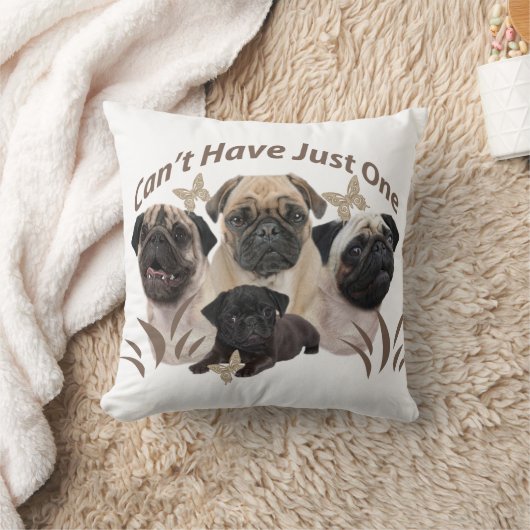 パグはちょうど1服装およびギフトを有することができません クッション (ブランケット)