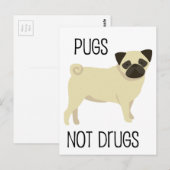 パグはドラッグじゃない ポストカード (正面/裏面)