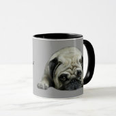 パグはパグよりよい何もマグを抱き締めません マグカップ (正面右)