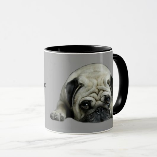 パグはパグよりよい何もマグを抱き締めません マグカップ (正面右)