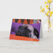 パグは健康なカードを得ます カード (黄色い花)