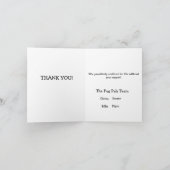 パグは感謝していしています サンキューカード (内部)