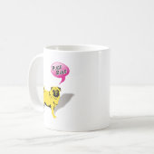 パグは最強 ギフト コーヒーマグカップ (正面左)