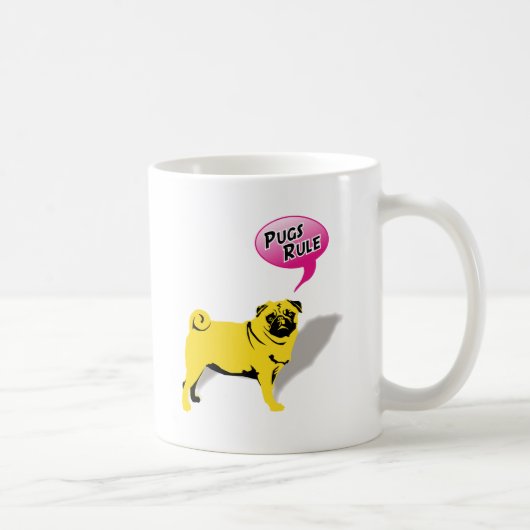 パグは最強 ギフト コーヒーマグカップ (右)