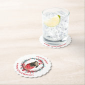 パグは自分に小さなメリークリスマスを持っている ペーパーコースター (インサイチュ)